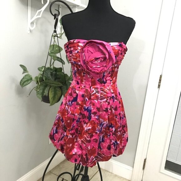 BCBGMaxAzria Begonia Combo Pink Strapless size 0 new with tags #86 - Picture 2 of 10